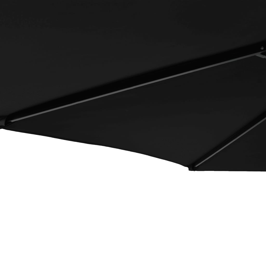 Ombrellone Giardino con Palo in Acciaio Nero 225x225x212 cm