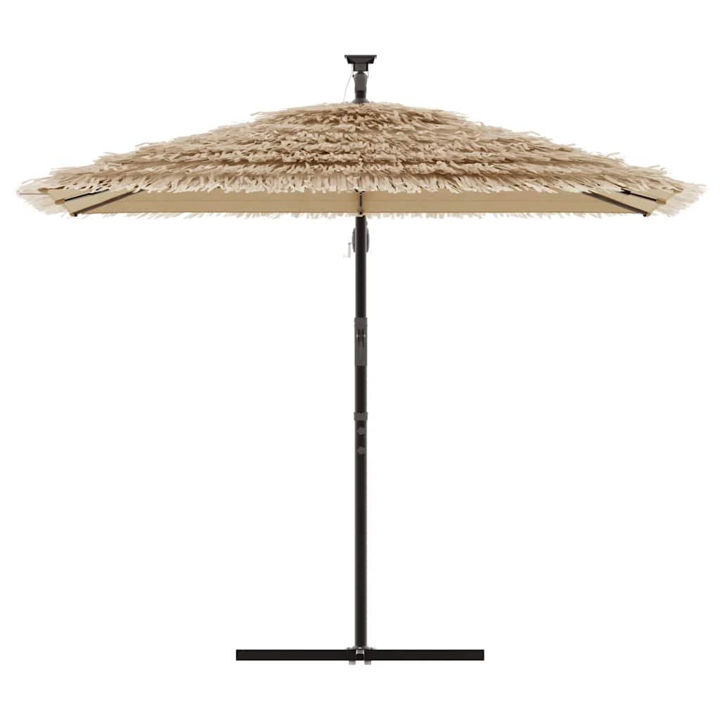 Ombrellone Giardino con Palo in Acciaio Marrone 246x246x230 cm