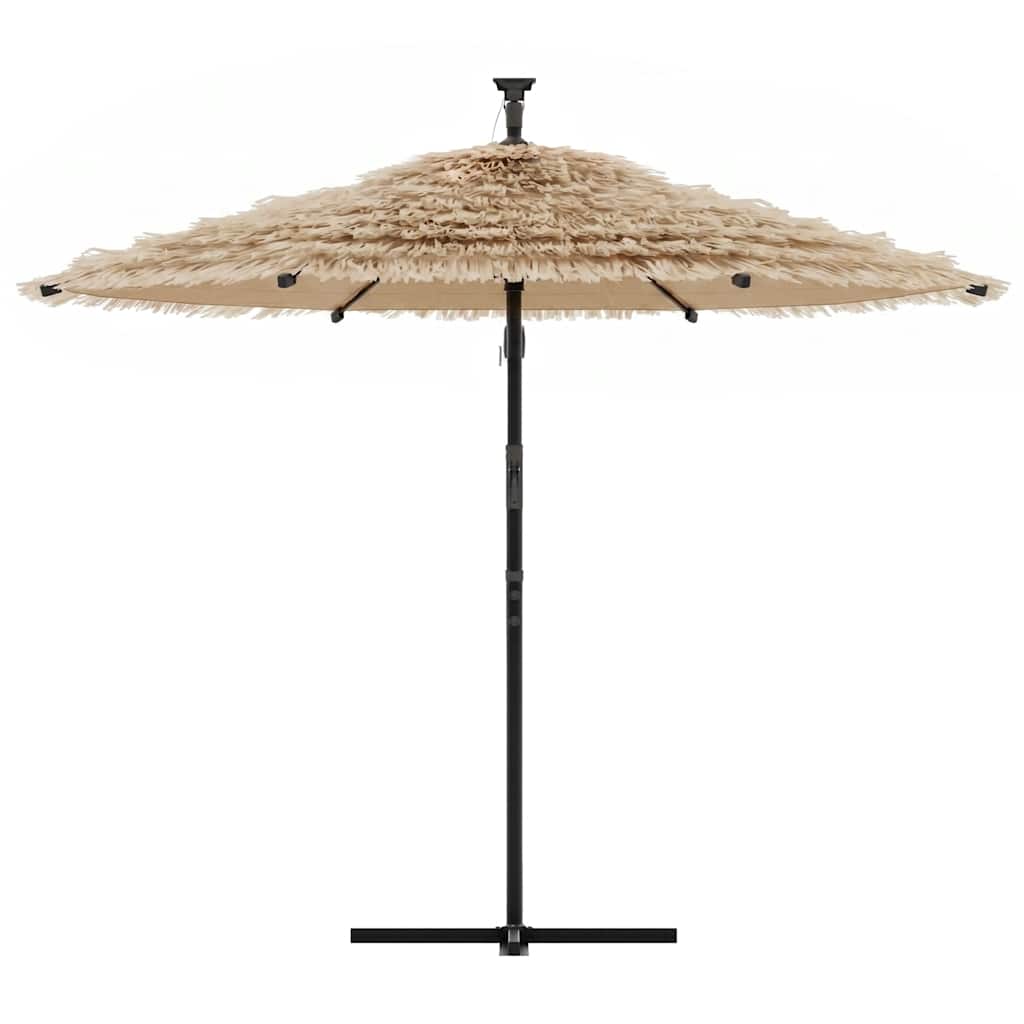 Ombrellone Giardino con Palo in Acciaio Marrone 269x269x235 cm