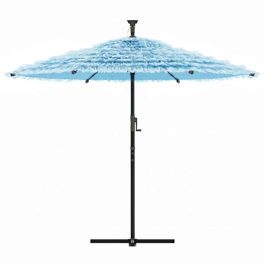 Ombrellone Giardino con Palo in Acciaio Blu 269x269x235 cm