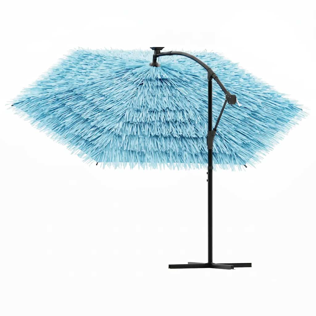 Ombrellone Giardino con Palo in Acciaio Blu 269x269x235 cm
