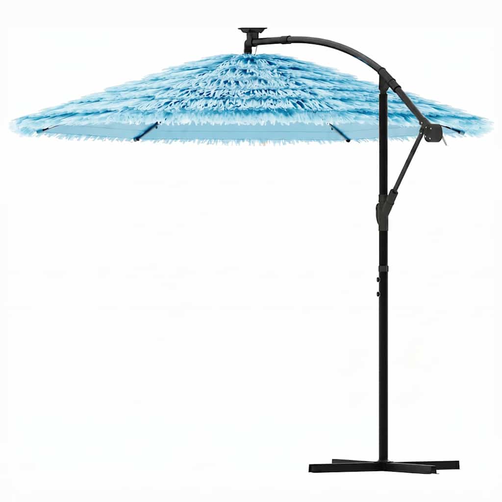 Ombrellone Giardino con Palo in Acciaio Blu 269x269x235 cm