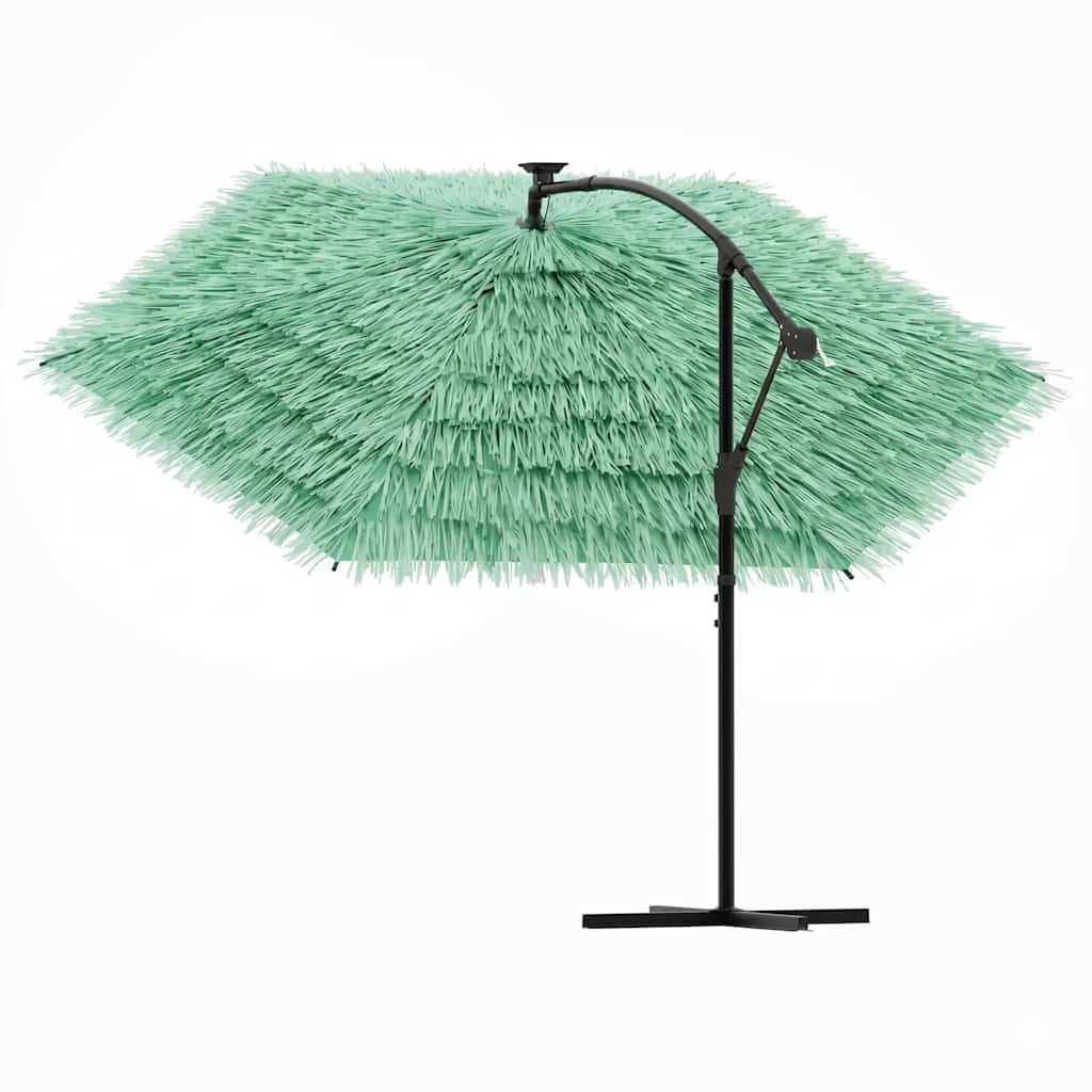 Ombrellone da Giardino con Palo in Acciaio Verde 269x269x235 cm