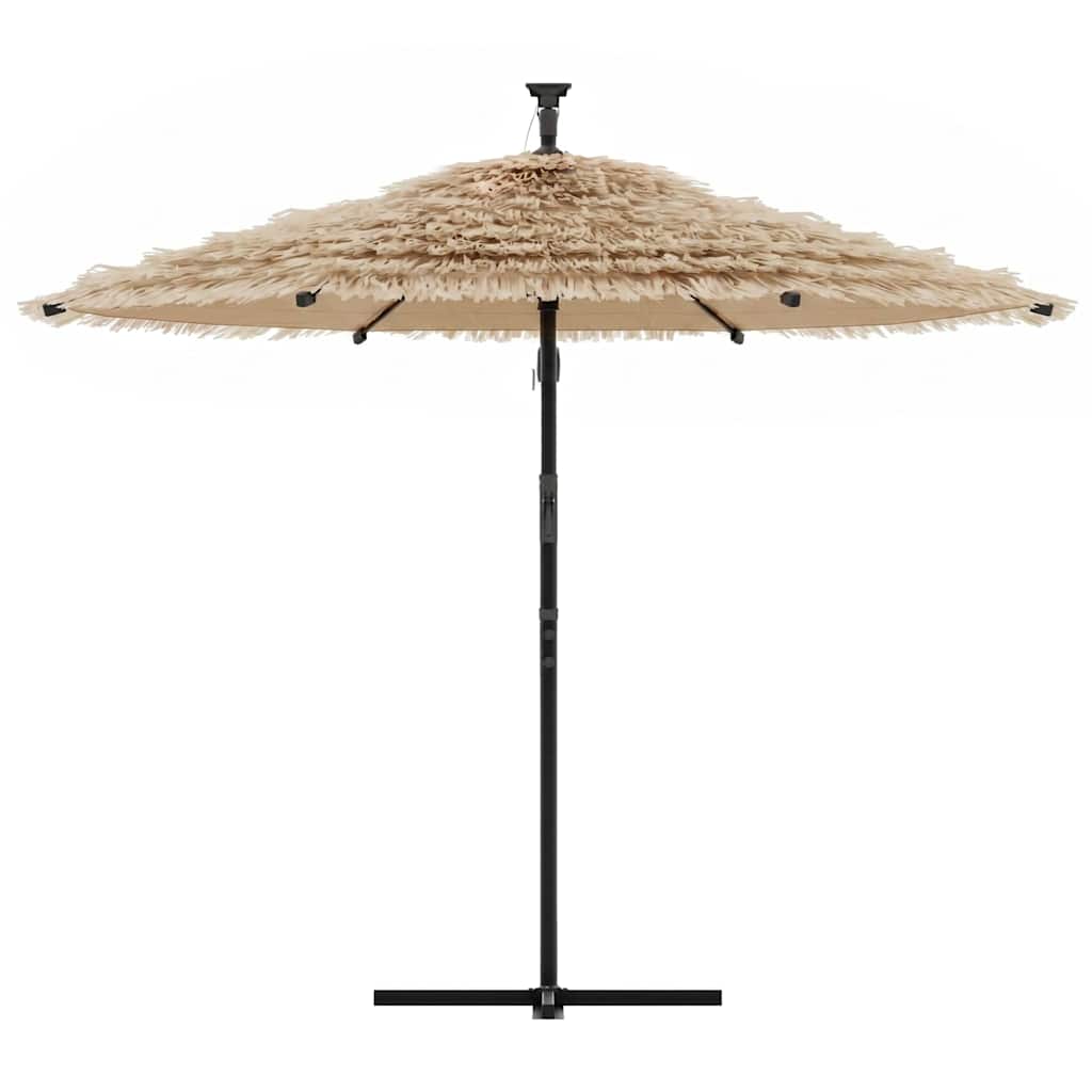 Ombrellone Giardino con Palo in Acciaio Marrone 290x290x238 cm