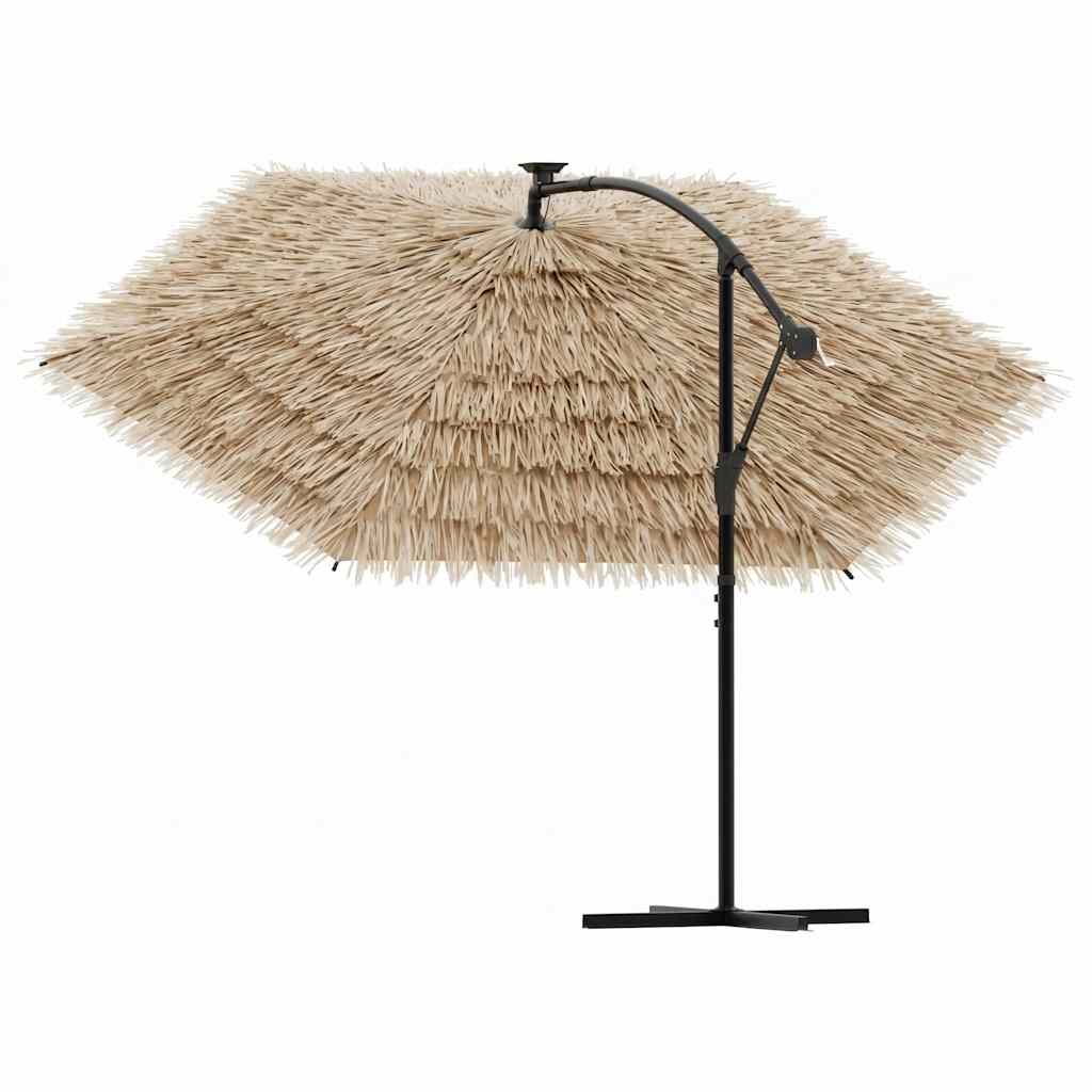 Ombrellone Giardino con Palo in Acciaio Marrone 290x290x238 cm