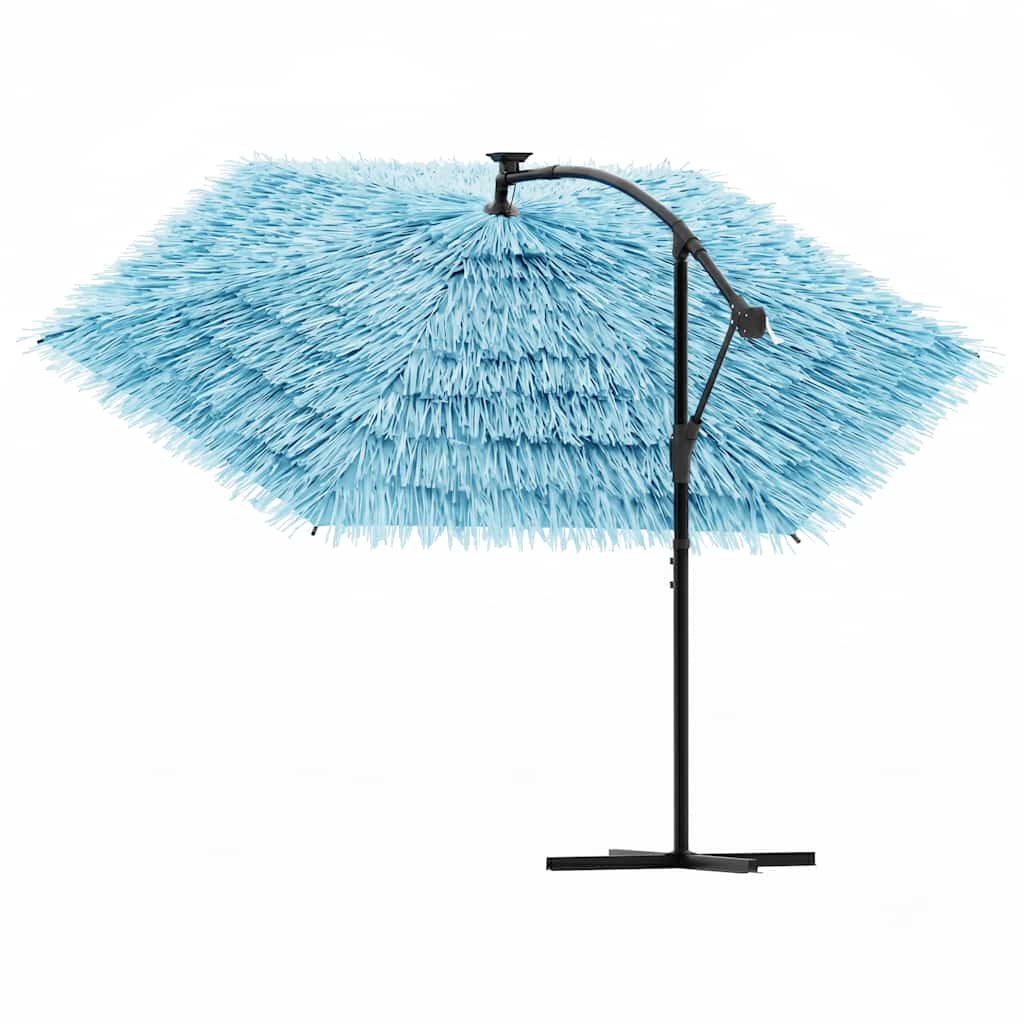 Ombrellone Giardino con Palo in Acciaio Blu 290x290x238 cm
