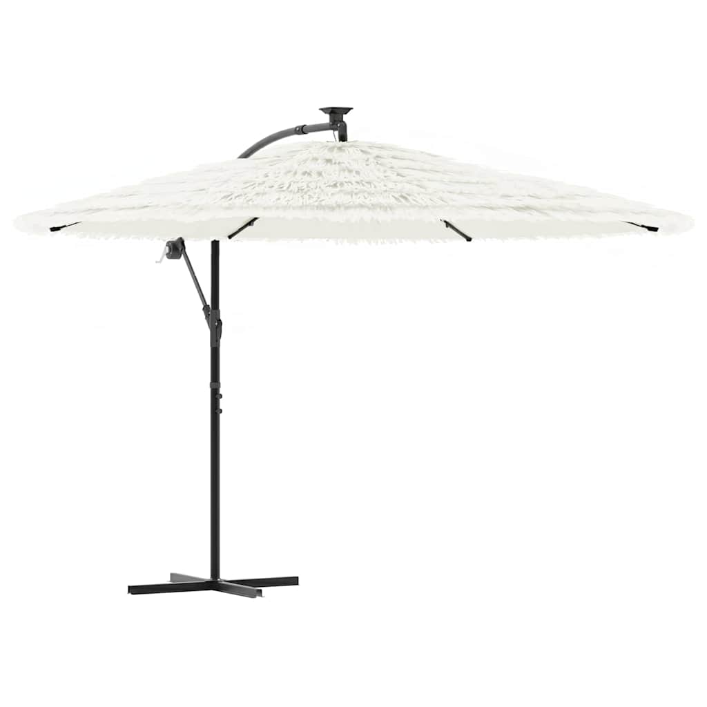 Ombrellone Giardino con Palo in Acciaio Bianco 290x290x238 cm