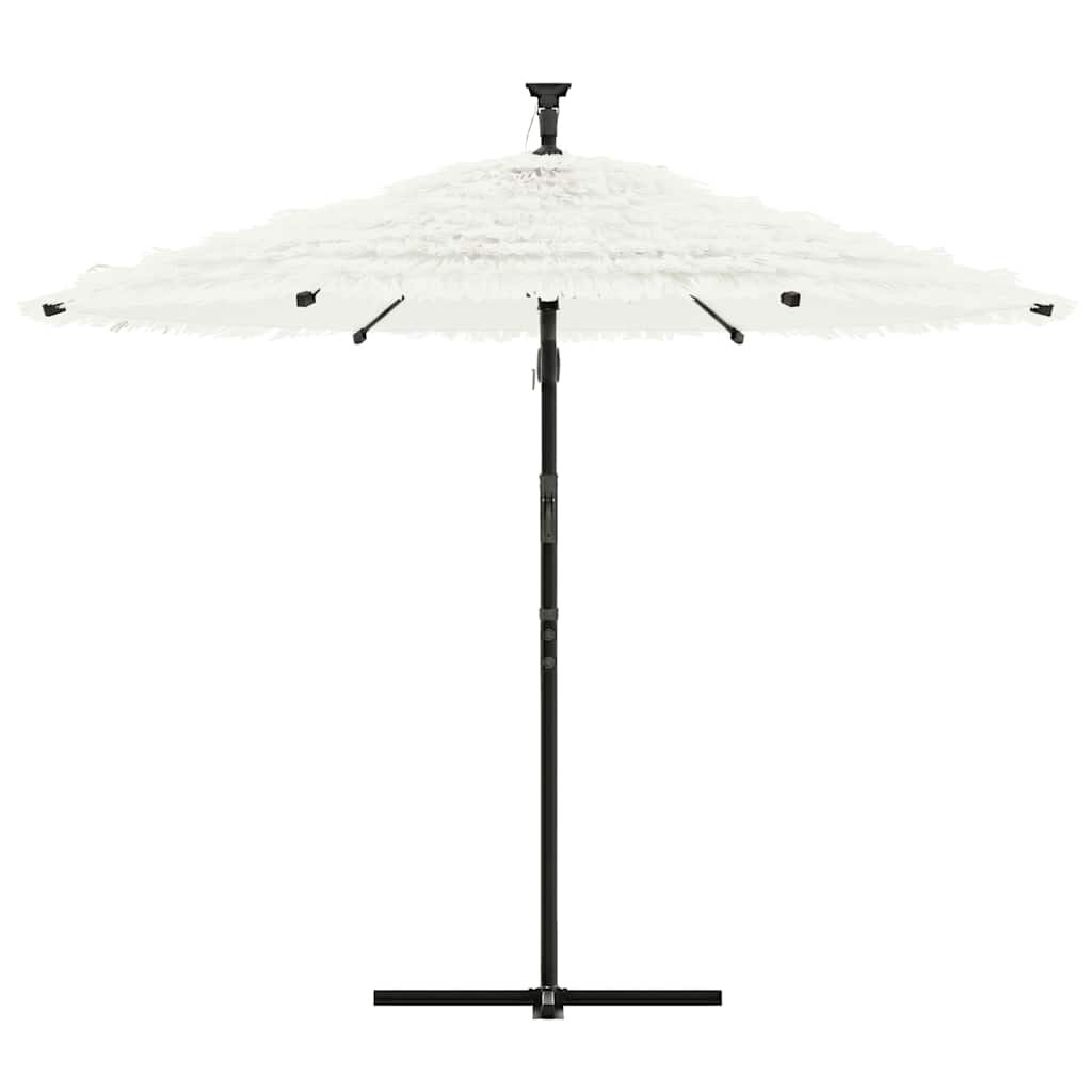 Ombrellone Giardino con Palo in Acciaio Bianco 290x290x238 cm