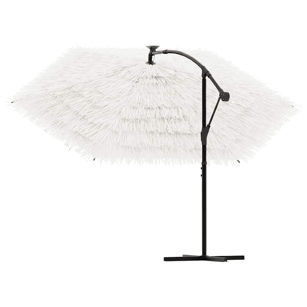 Ombrellone Giardino con Palo in Acciaio Bianco 290x290x238 cm