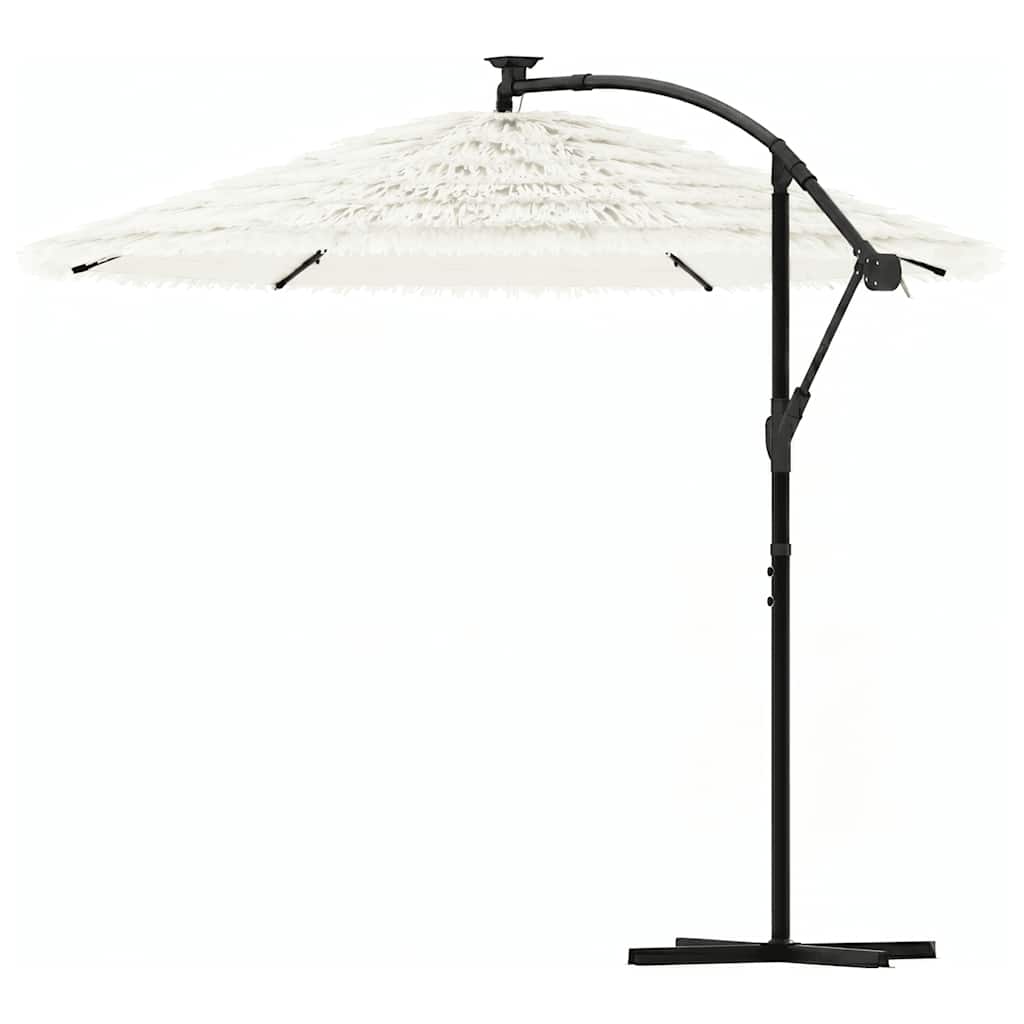 Ombrellone Giardino con Palo in Acciaio Bianco 290x290x238 cm