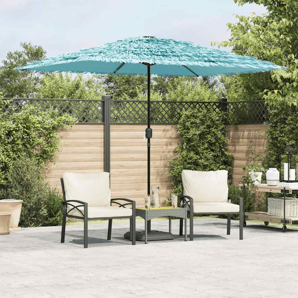 Ombrellone Giardino con Palo in Acciaio Blu 300x200x250 cm