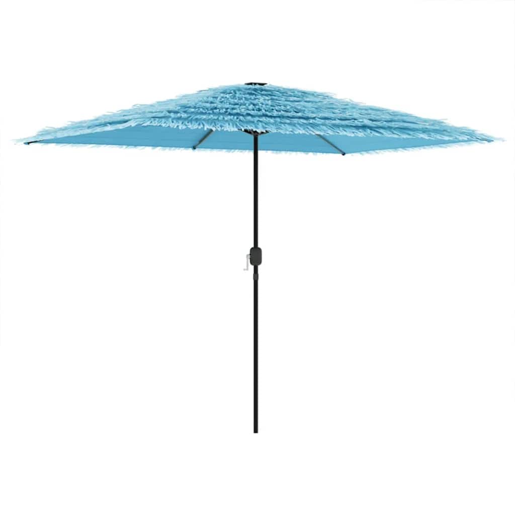 Ombrellone Giardino con Palo in Acciaio Blu 300x200x250 cm