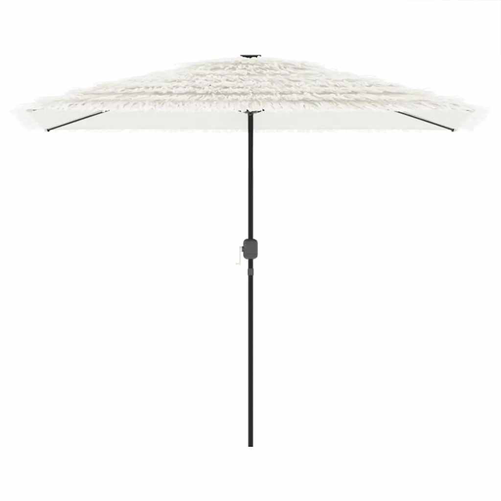 Ombrellone Giardino con Palo in Acciaio Bianco 300x200x250 cm