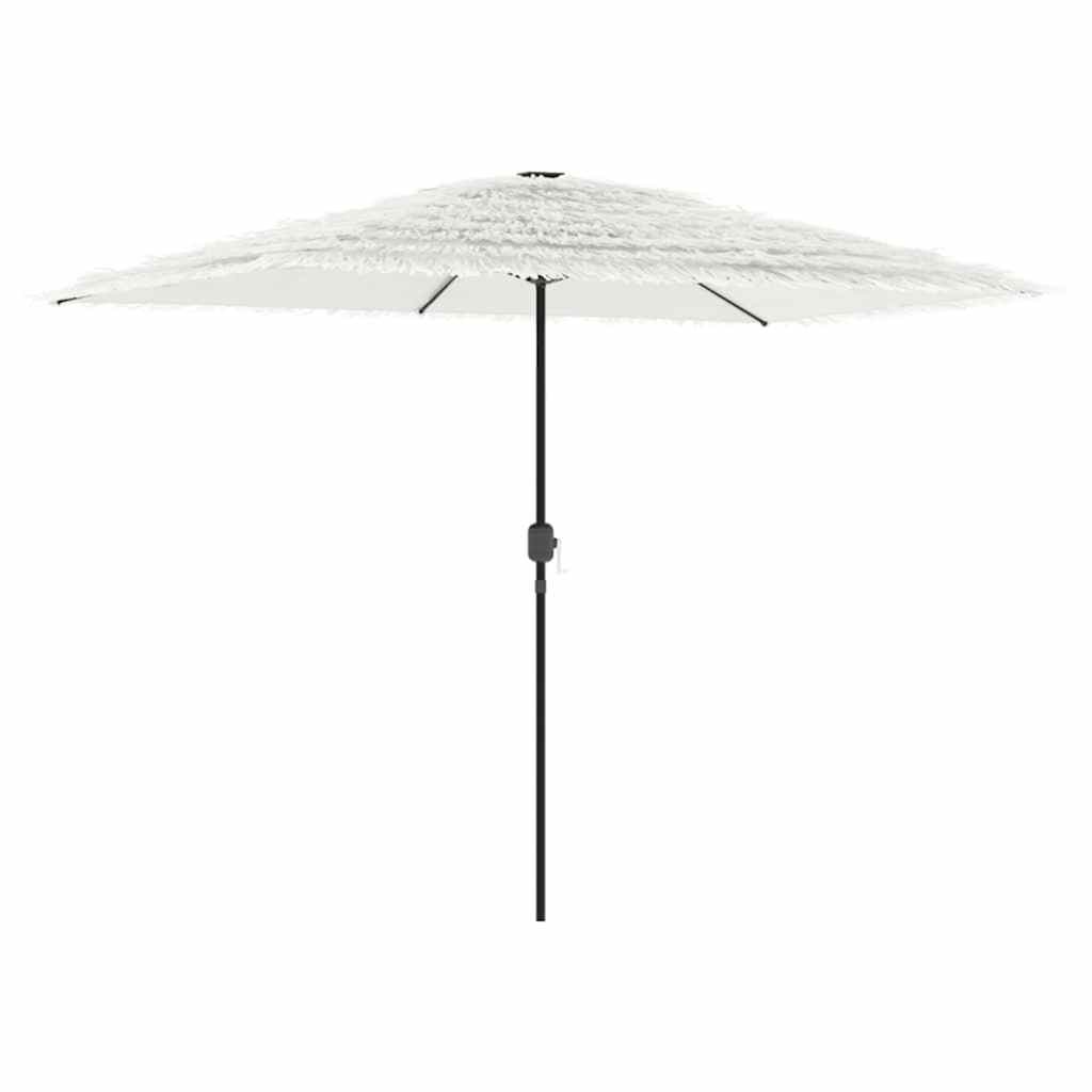 Ombrellone Giardino con Palo in Acciaio Bianco 300x200x250 cm