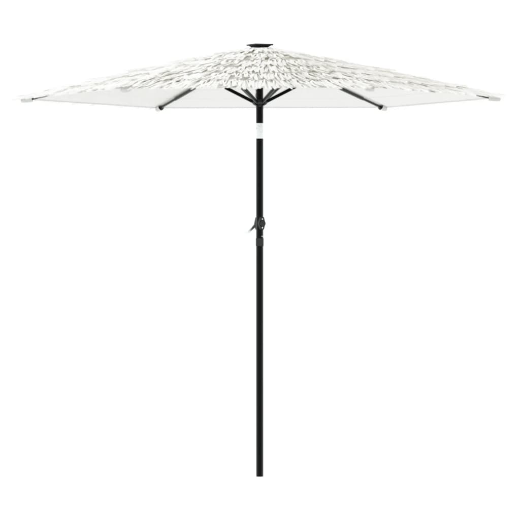 Ombrellone Giardino con Palo in Acciaio Bianco 268x268x226 cm