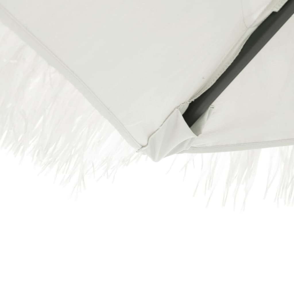 Ombrellone Giardino con Palo in Acciaio Bianco 268x268x226 cm