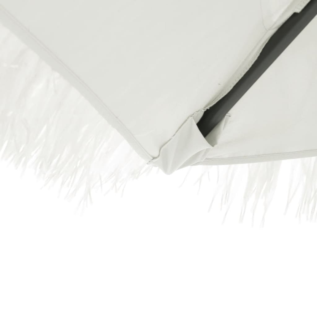 Ombrellone Giardino con Palo in Acciaio Bianco 288x288x225 cm