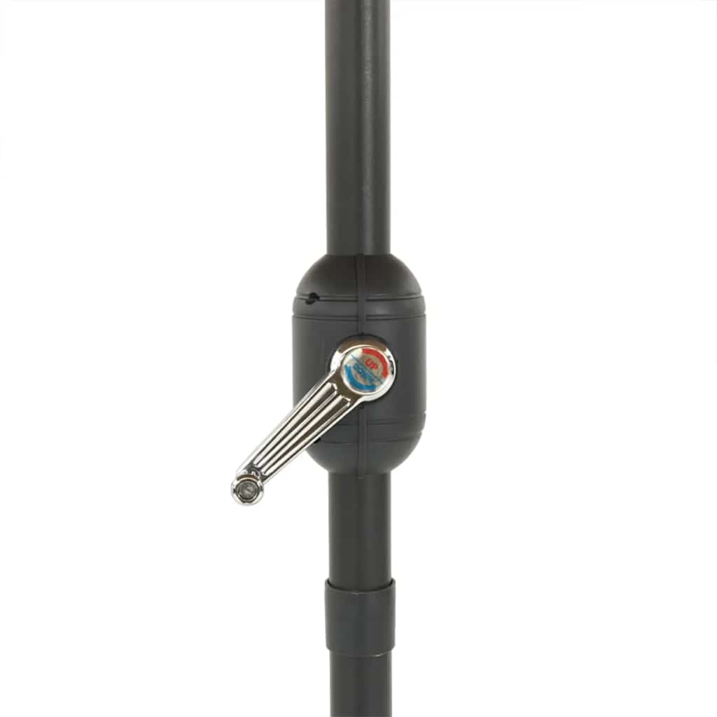 Ombrellone Giardino LED e Palo in Acciaio Marrone 300x200x250cm