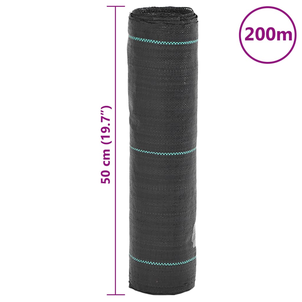 Membrana Antierbacce Nera 0,5x200 m in PP