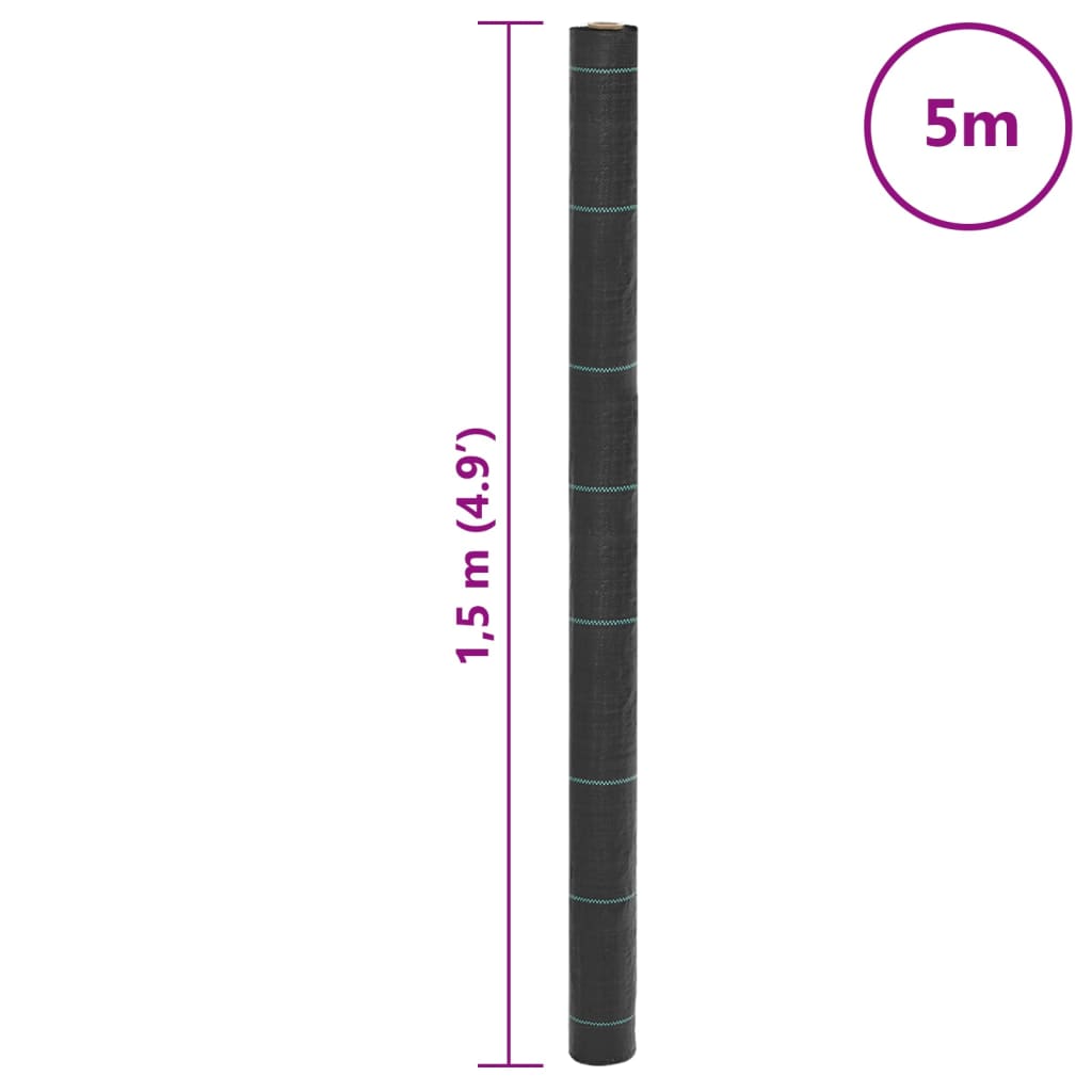 Membrana Antierbacce Nera 1,5x5 m in PP