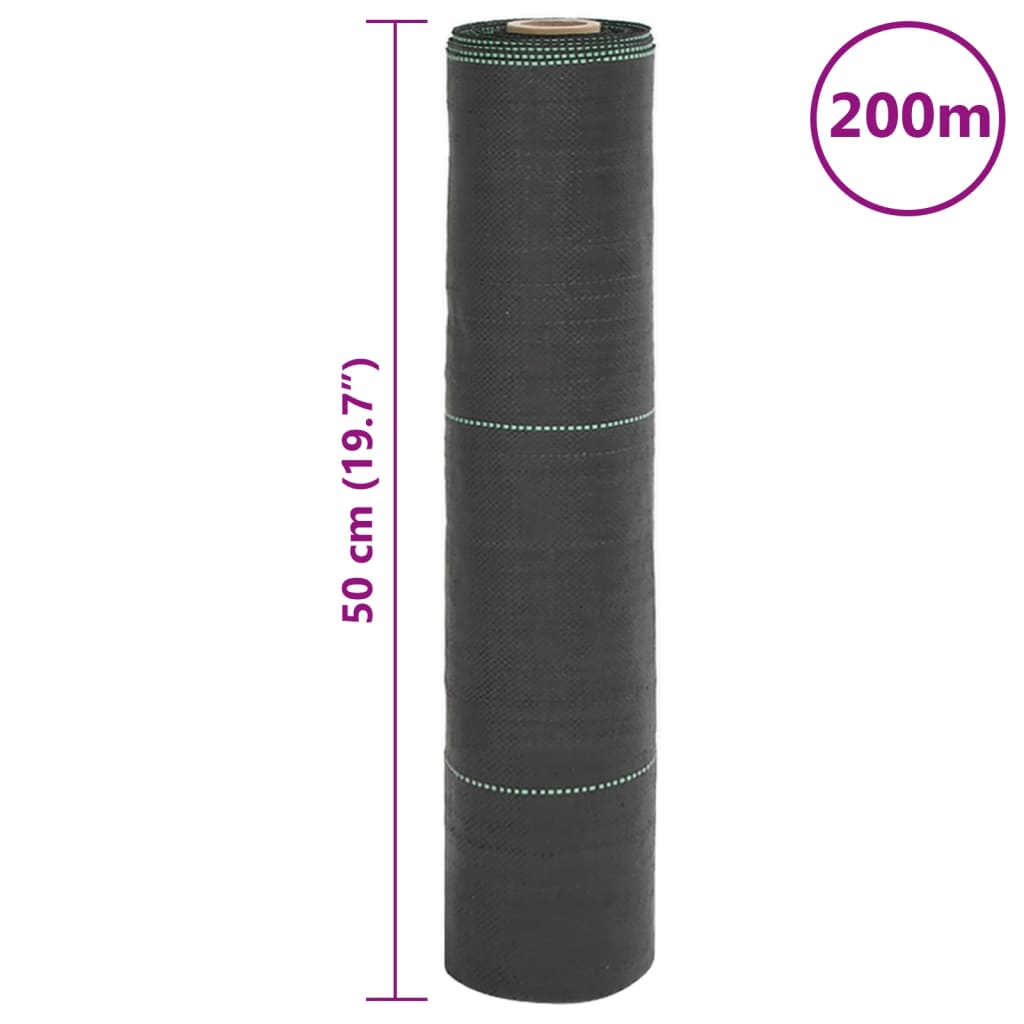 Membrana Antierbacce Nera 0,5x200 m in PP