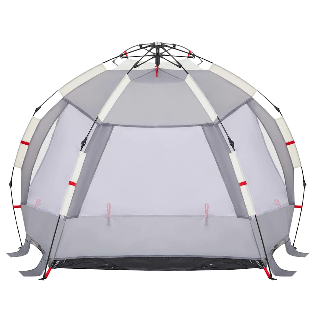 Tenda da Spiaggia 2 Persone Grigio Rilascio Rapido Impermeabile