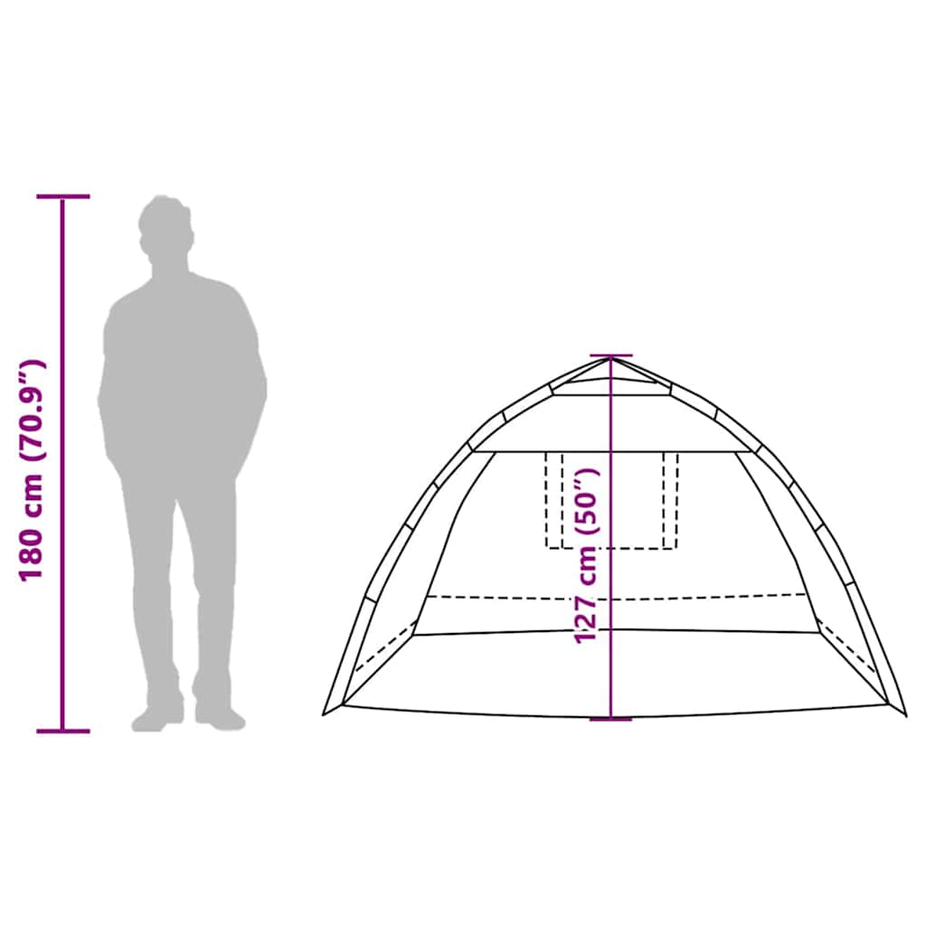 Tenda da Spiaggia 2Persone Azzurro Rilascio Rapido Impermeabile