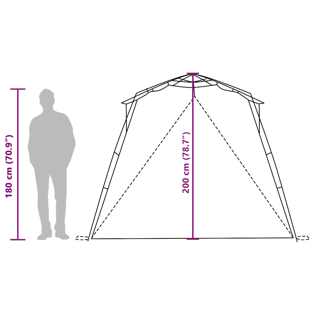 Tenda da Spiaggia 4 Persone Verde Rilascio Rapido Impermeabile