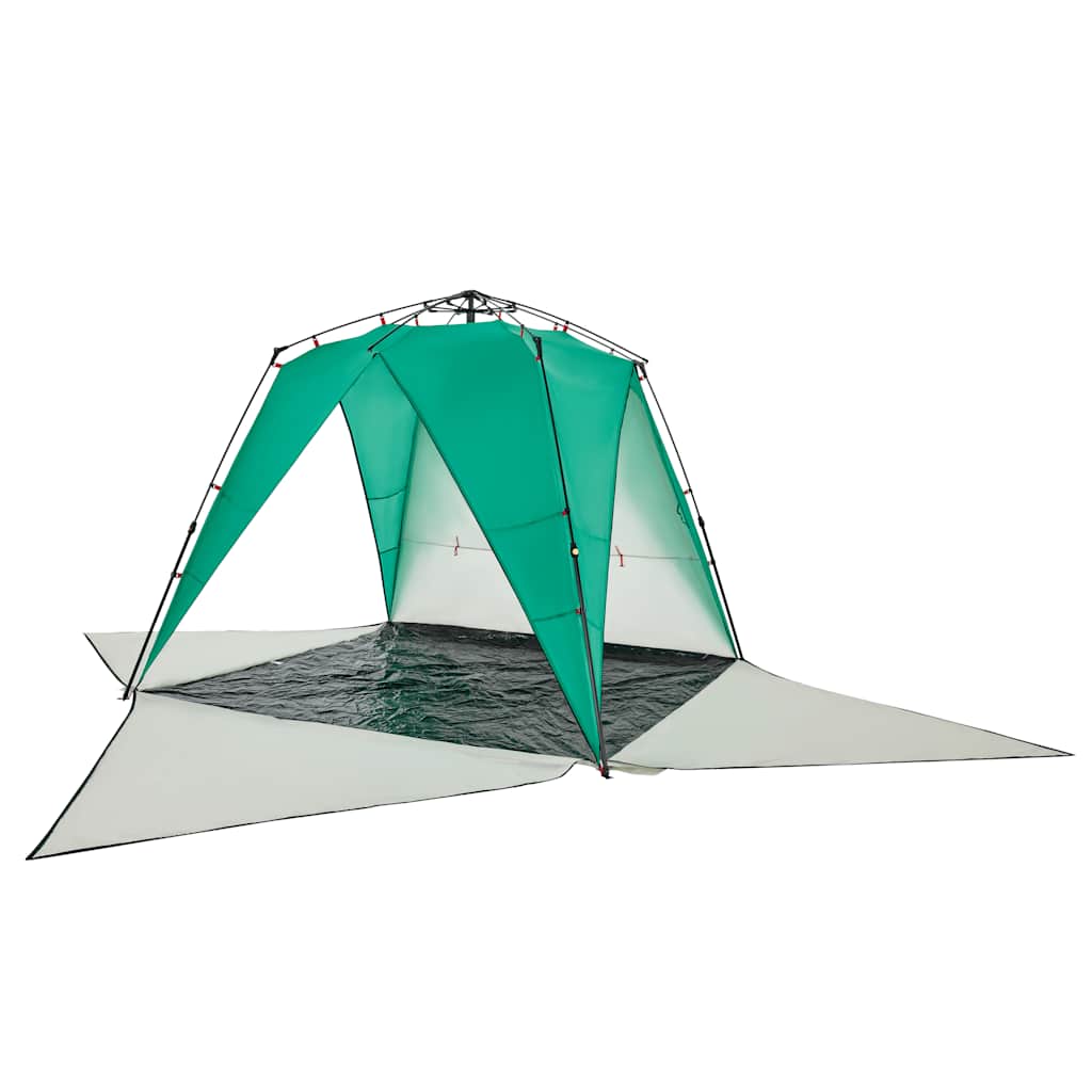 Tenda da Spiaggia 4 Persone Verde Rilascio Rapido Impermeabile
