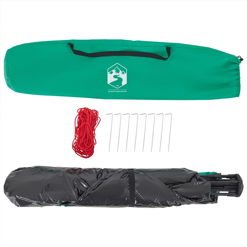 Tenda da Spiaggia 3 Persone Verde Rilascio Rapido Impermeabile