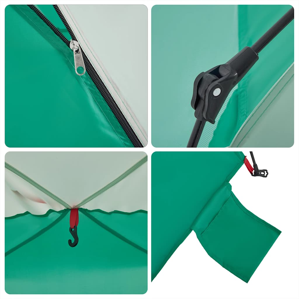 Tenda da Spiaggia 3 Persone Verde Rilascio Rapido Impermeabile