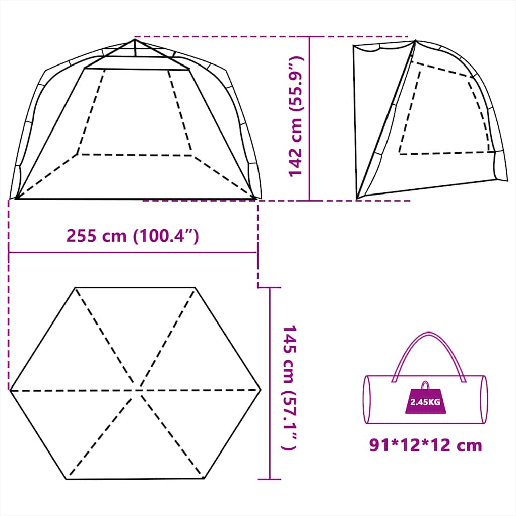 Tenda da Spiaggia 3 Persone Verde Rilascio Rapido Impermeabile