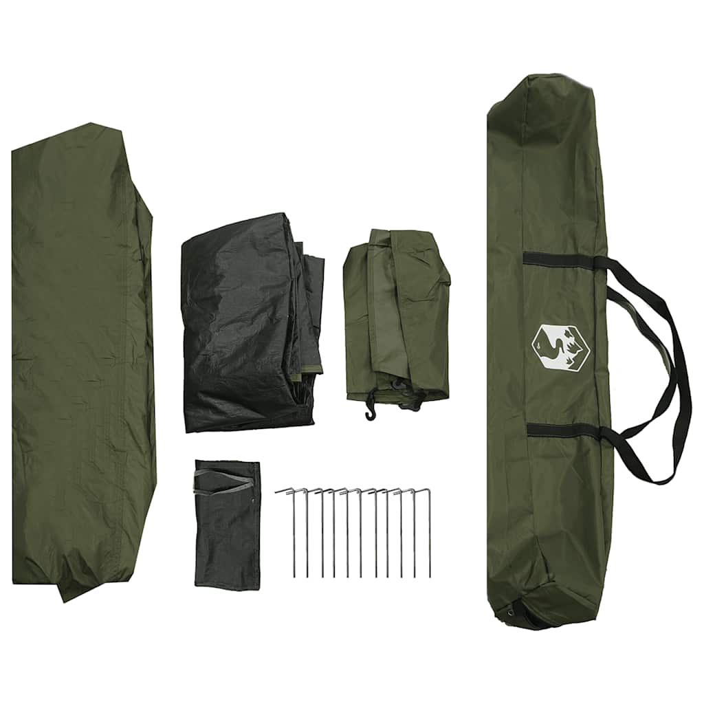Tenda da Pesca 4 Persone Verde Oliva a Rilascio Rapido