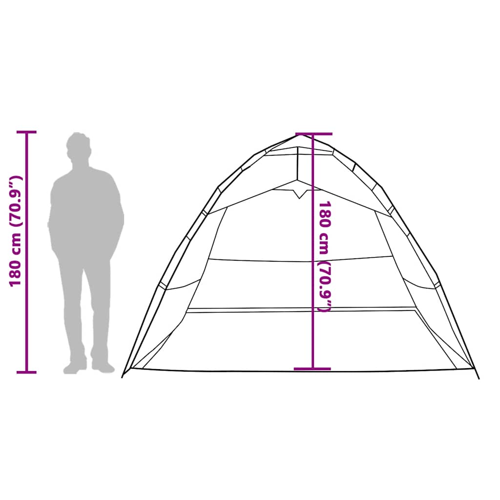 Tenda da Pesca 4 Persone Mimetica a Rilascio Rapido