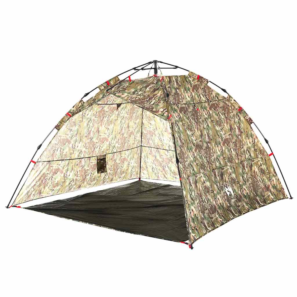 Tenda da Pesca 4 Persone Mimetica a Rilascio Rapido