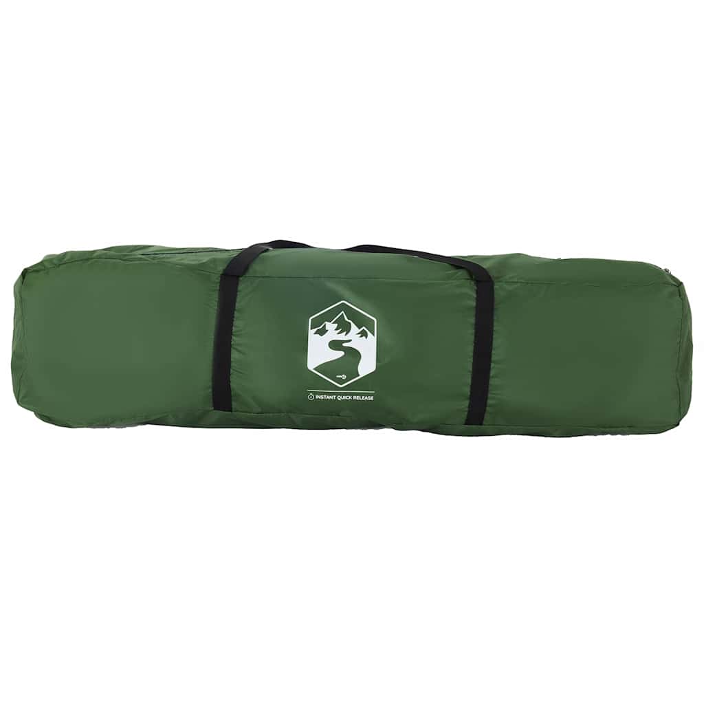 Tenda da Campeggio Cabina 4 Persone Verde a Rilascio Rapido