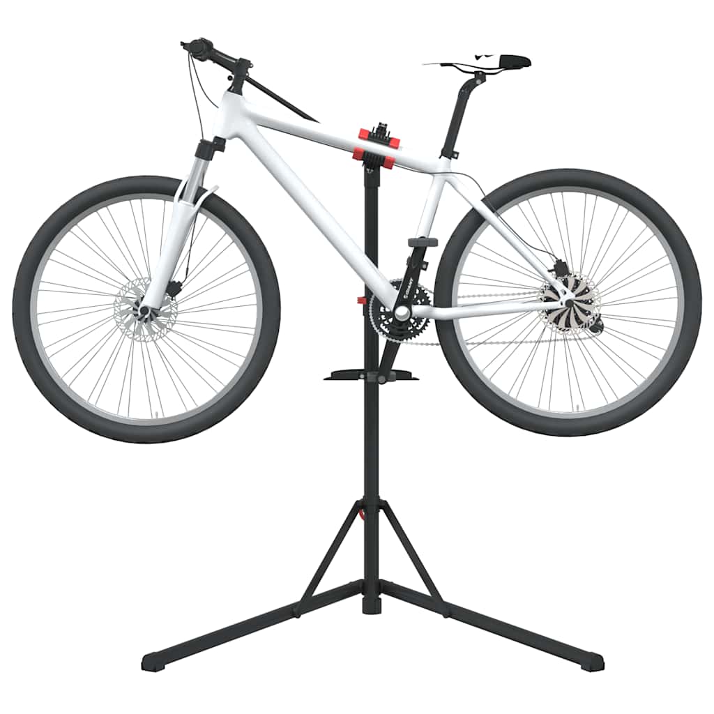 Supporto Riparazione Bici Regolabile 92-152 cm Rosso in Acciaio