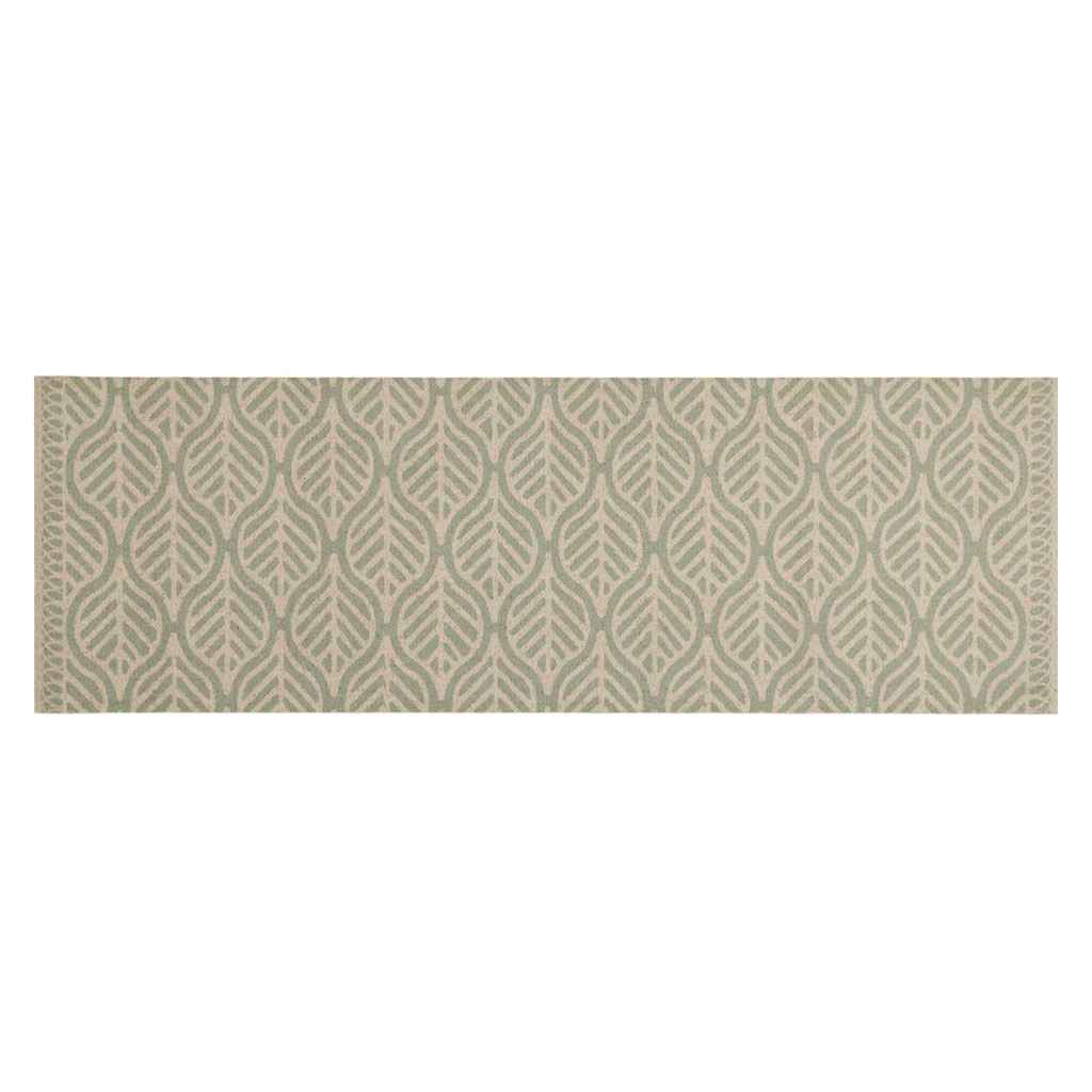 Tappeto da Cucina Lavabile Foglie 60x180 cm in Velluto