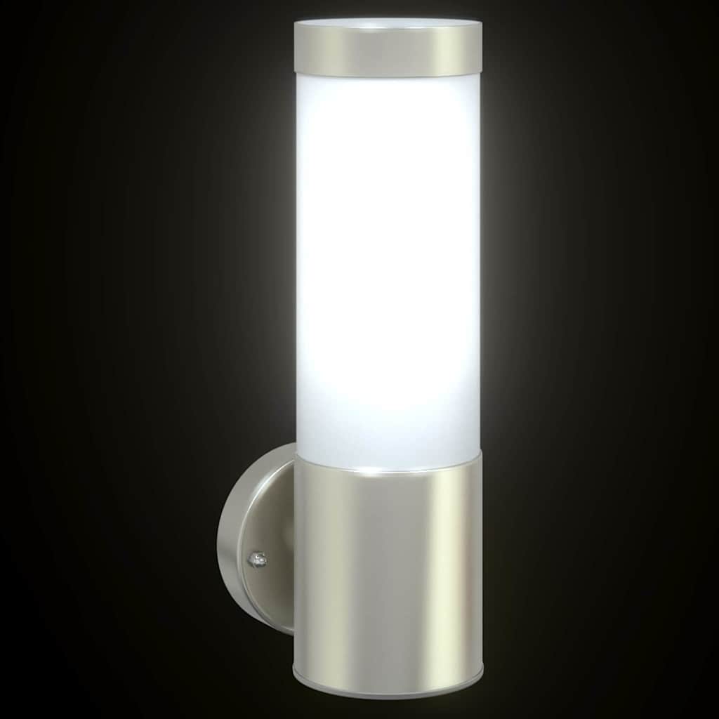 Lampada da Parete Esterna Argento 12 x 8,5 x 27 cm