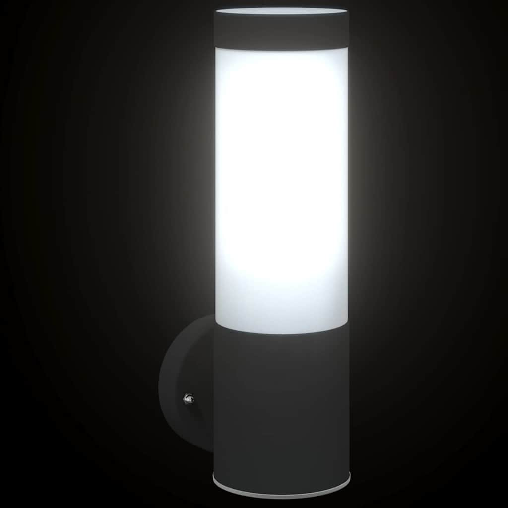 Lampada da Parete Esterna Nero 12 x 8,5 x 27 cm