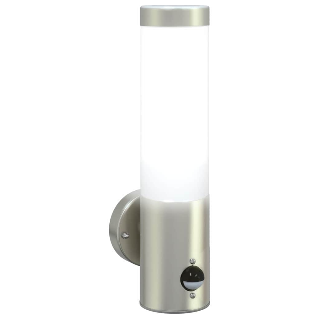 Lampada da Parete Esterna Argento 12 x 8,5 x 29 cm