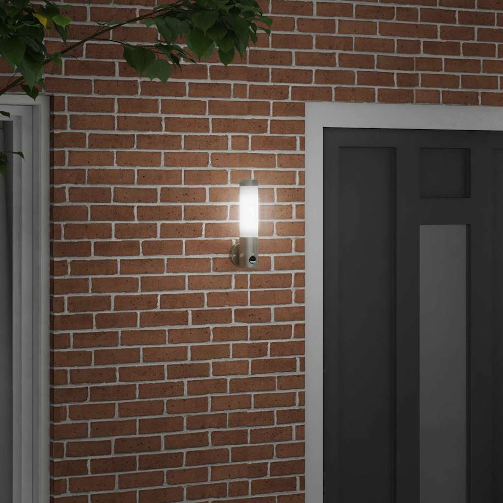 Lampada da Parete Esterna Argento 12 x 8,5 x 29 cm
