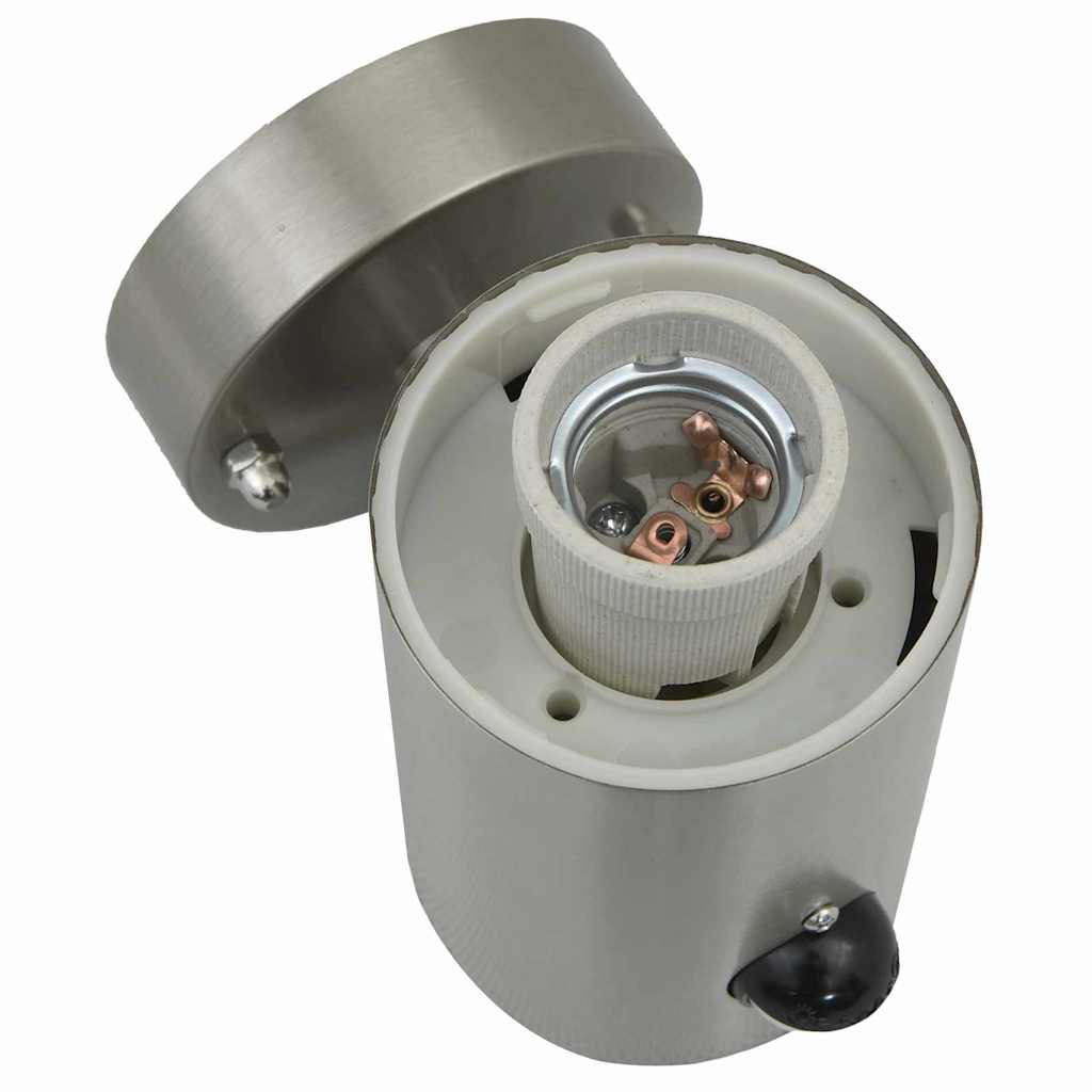 Lampada da Parete Esterna 2 pz Argento 12 x 8,5 x 29 cm