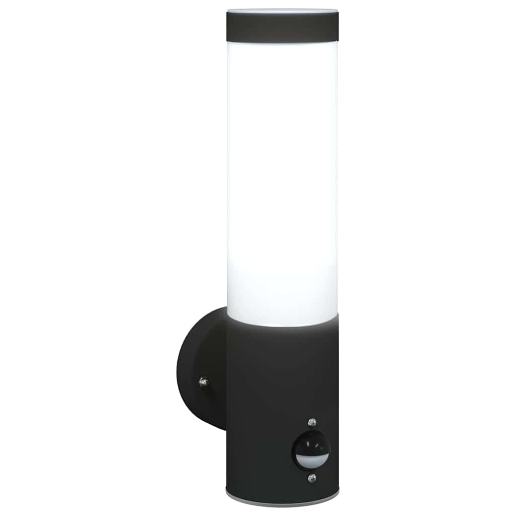 Lampada da Parete Esterna Nero 12 x 8,5 x 29 cm