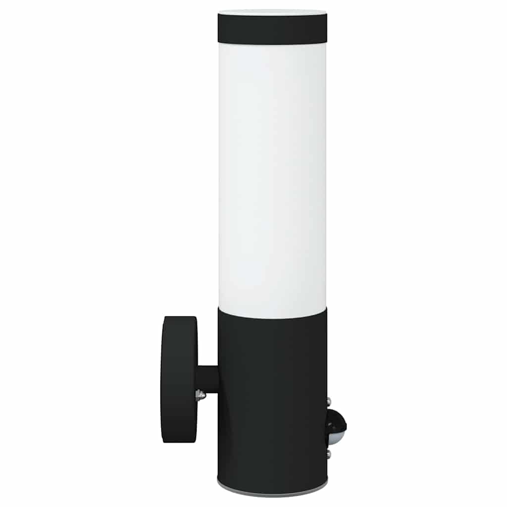 Lampada da Parete Esterna 2 pz Nero 12 x 8,5 x 29 cm
