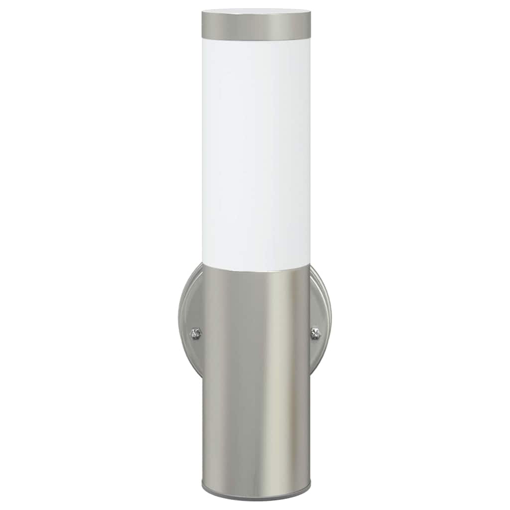 Lampada da Parete Esterna Argento 15 x 7,5 x 33 cm