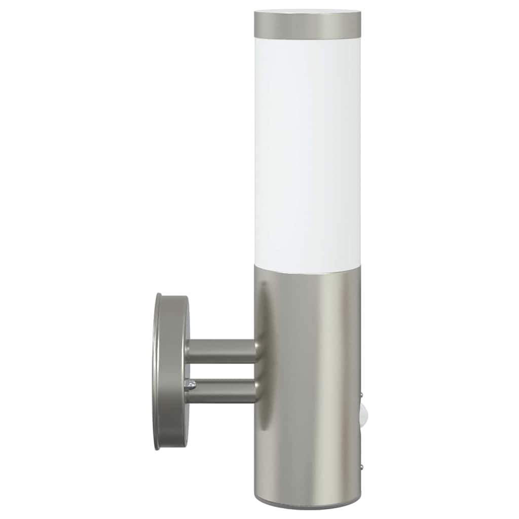 Lampada da Parete Esterna 2 pz Argento 15 x 7,5 x 33 cm