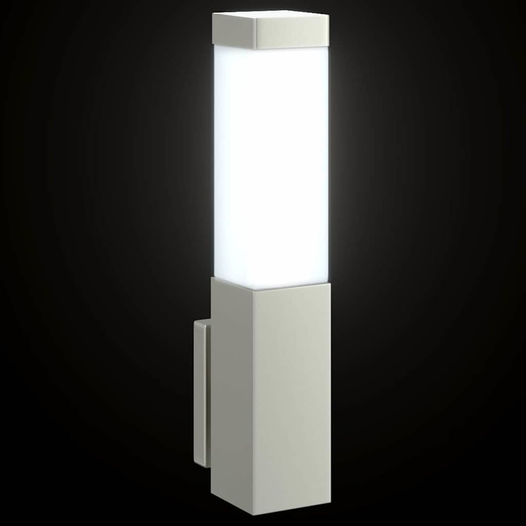 Lampada da Parete Esterna Argento 10.5 x 6 x 33 cm