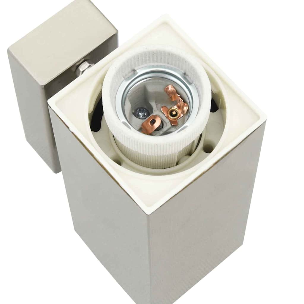 Lampada da Parete Esterna 2 pz Argento 10.5 x 6 x 33 cm