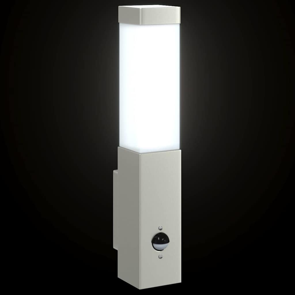 Lampada da Parete Esterna Argento 10.5 x 6 x 33 cm